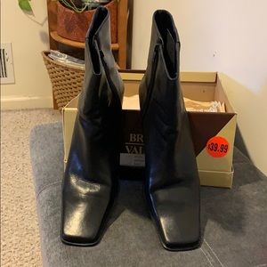 Black ankleboots 4 inch heel worn once